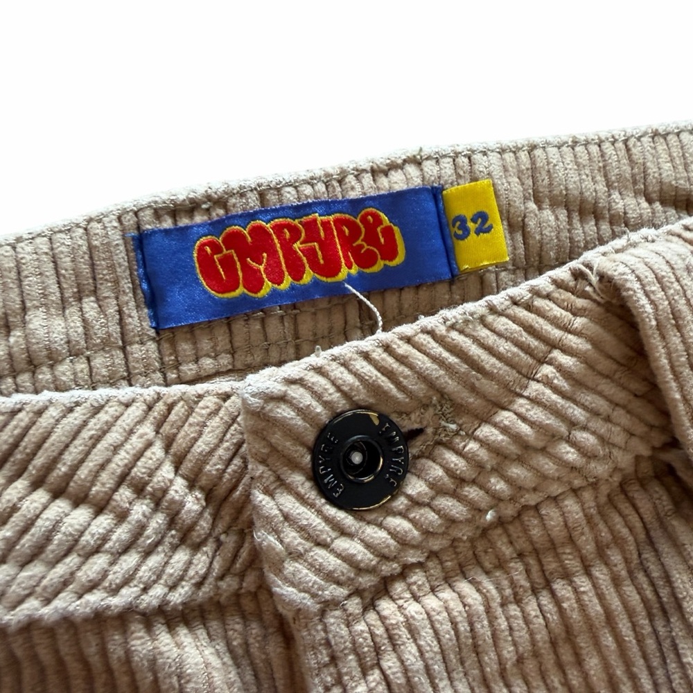 Empyre Relax Corduroy Khaki Loose Fit Streetwear Pants size 32 Men’s - Picture 7 of 7